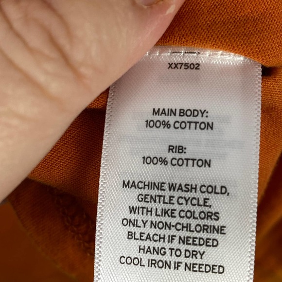 BP. Cropped TShirt Large Womens Orange Short Sleeve Distressed Front Pocket - Picture 7 of 11